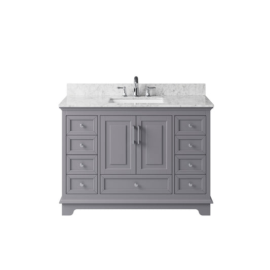 Heritage McAuley 48" Single Sink Taupe Grey Vanity with Quartz Top