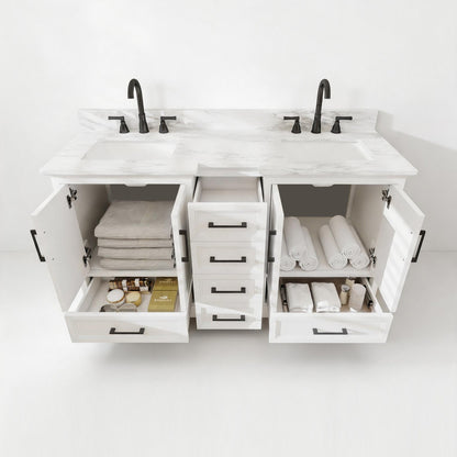Nobilis 60" Ivory White Vanity