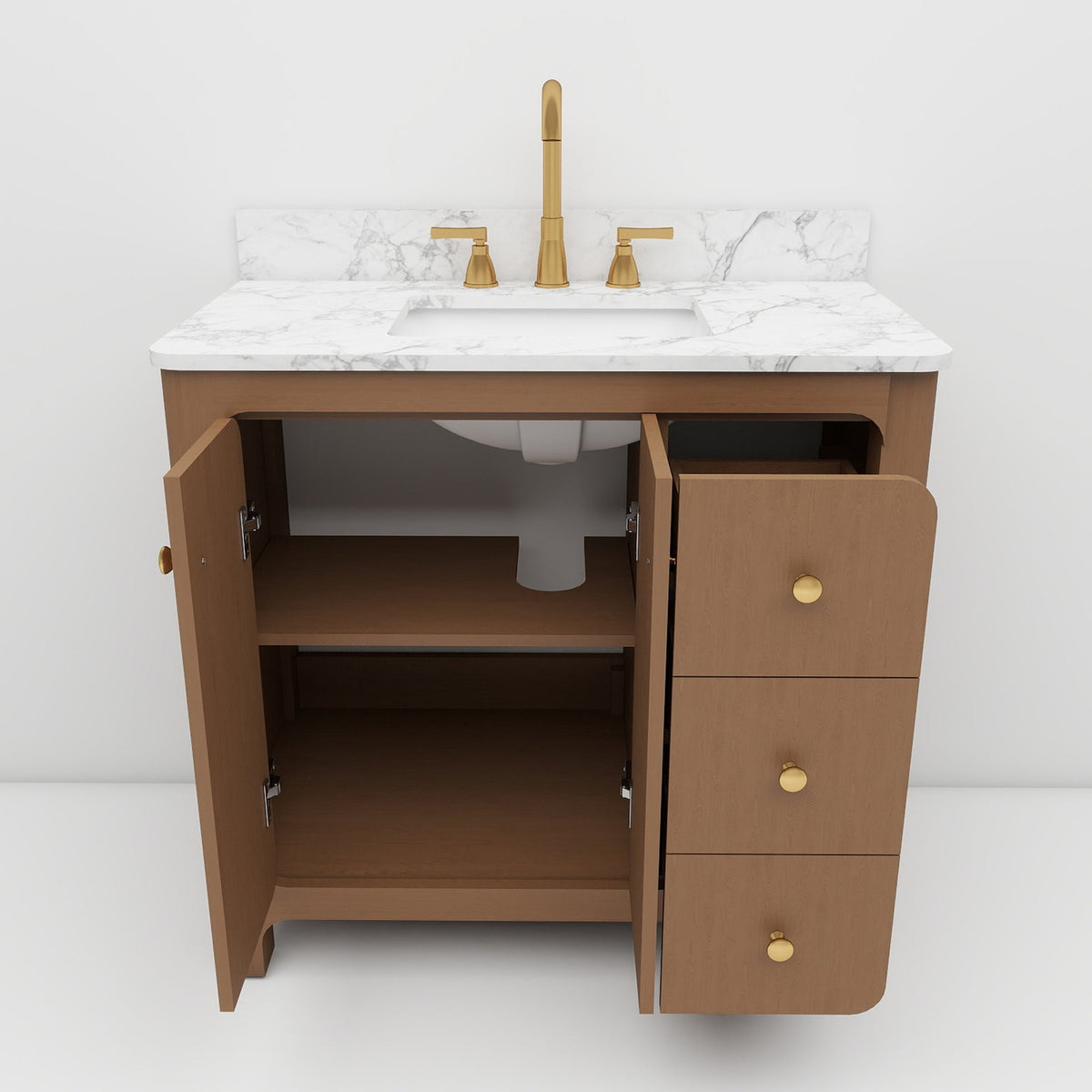 Canyon 36" Cinnamon Oak single sink vanity