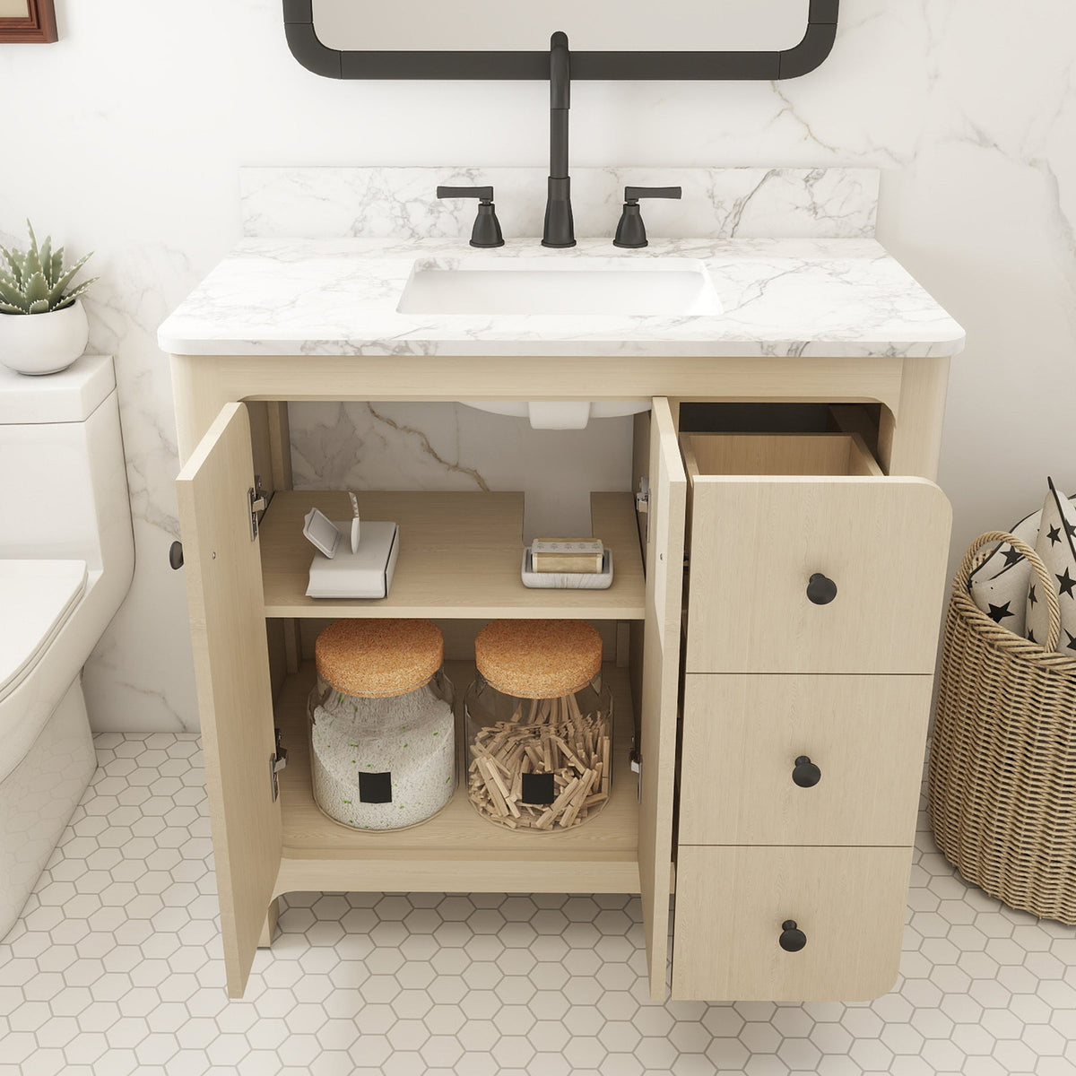 Canyon 36" Heirloom Wheat single sink vanity