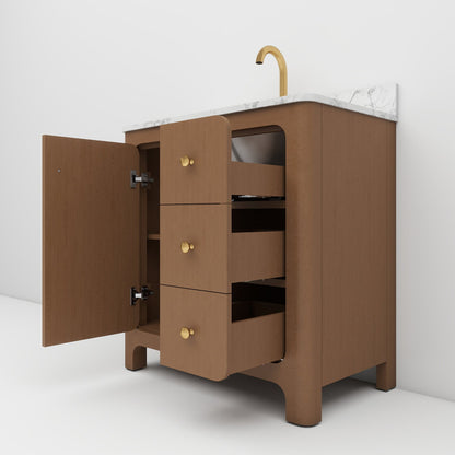 Canyon 30" Cinnamon Oak single sink vanity