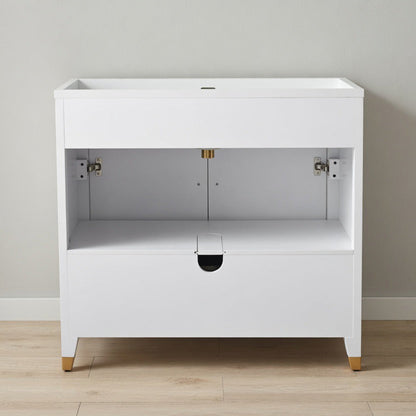 30" York White Vanity with Quartz Top