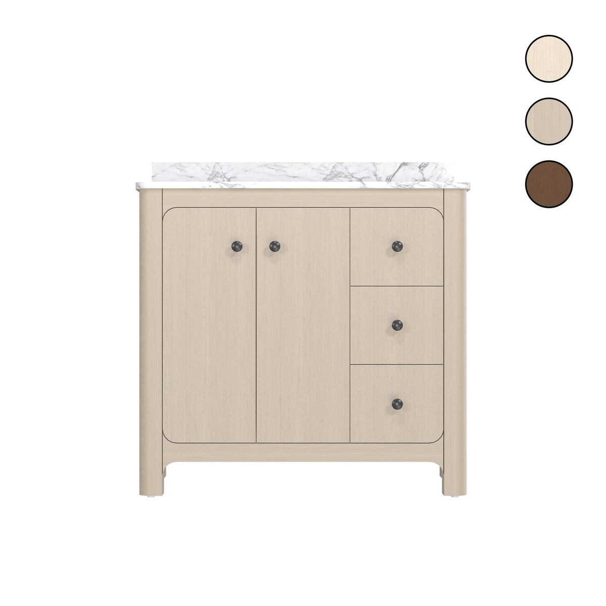 Canyon 36" Heirloom Wheat single sink vanity with quartz engineered stone top