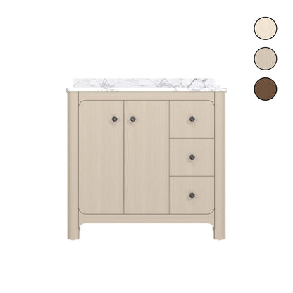 Canyon 36" Heirloom Wheat single sink vanity with quartz engineered stone top