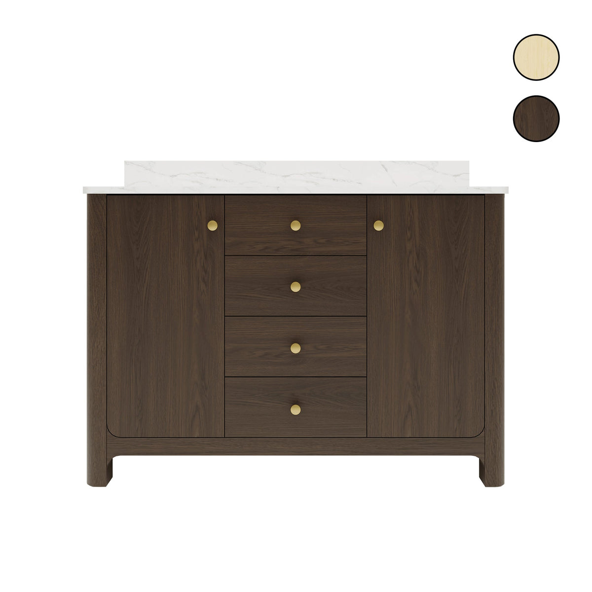 Canyon 48" Sable single sink vanity with quartz engineered stone top
