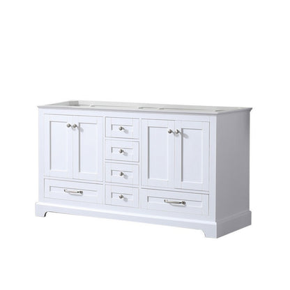 60" Lexora Dukes White Vanity Cabinet Only