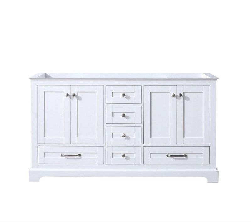 60" Lexora Dukes White Vanity Cabinet Only