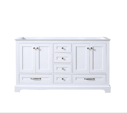 60" Lexora Dukes White Vanity Cabinet Only