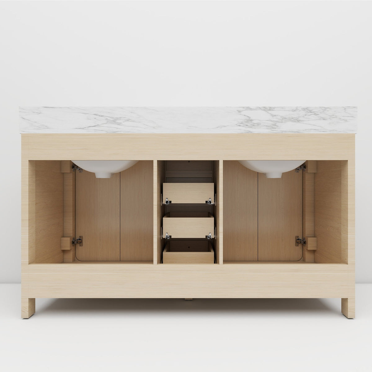 Canyon 60" Light Oak double sink vanity