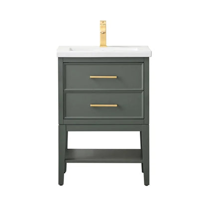 Carmel 24" Single Sink Vintage Green Vanity with Quartz top