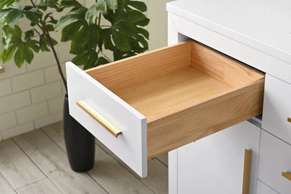 Springs 48" Inch White Single Sink Vanity with Quartz Top