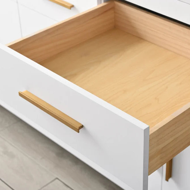 Springs 60" Inch White Single Sink Vanity with Quartz Top