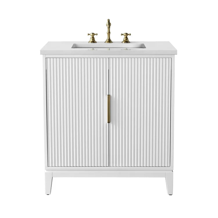 Springs 30" Inch Elia Grey Oak Vanity with Quartz Top