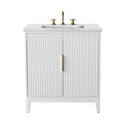 Springs 30" Inch Elia Grey Oak Vanity with Quartz Top