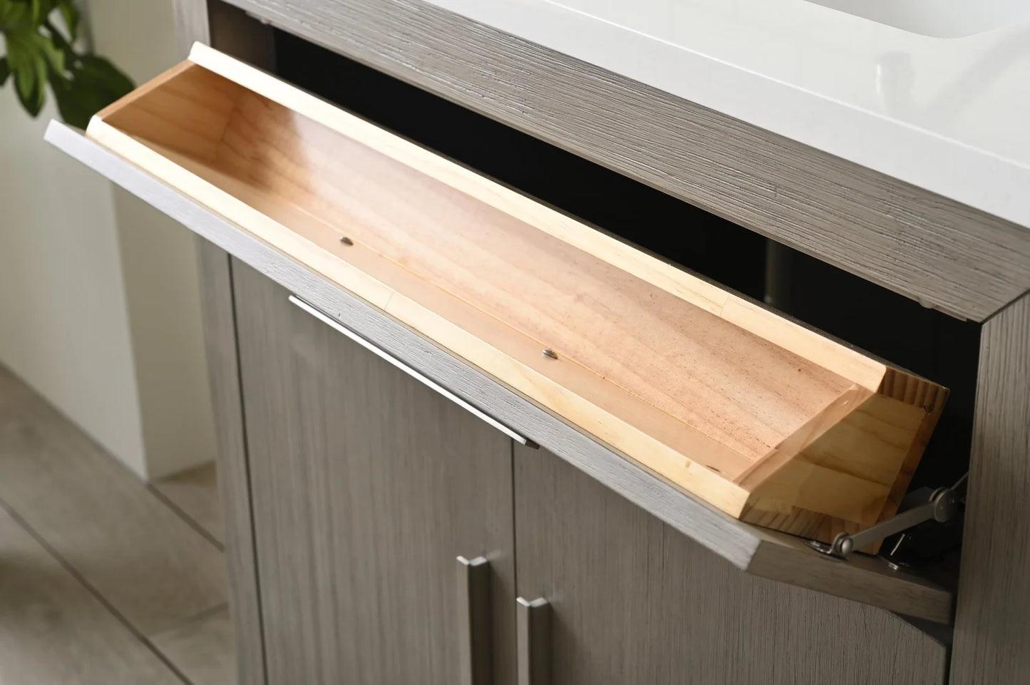 Springs 30" Inch Heritage Grey Oak Vanity with Quartz Top