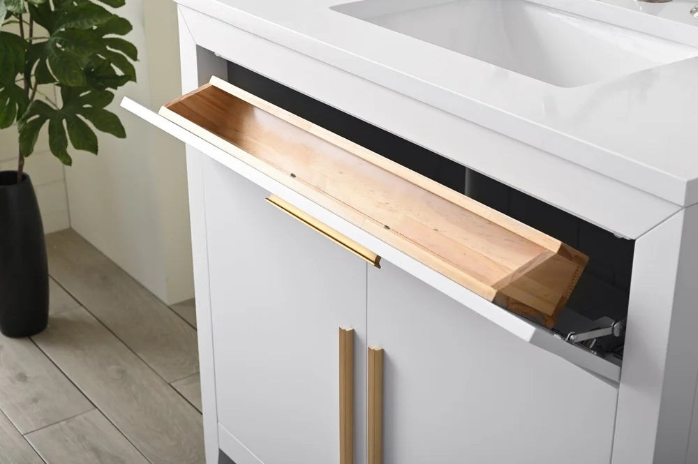 Springs 36" White Vanity with Quartz Top