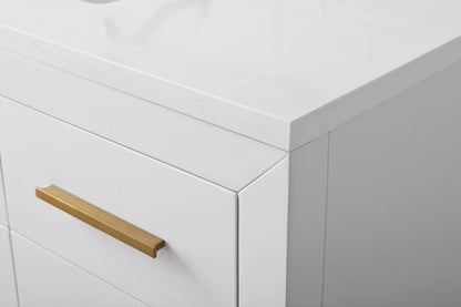 Springs 42" Inch White Single Sink Vanity with Quartz Top