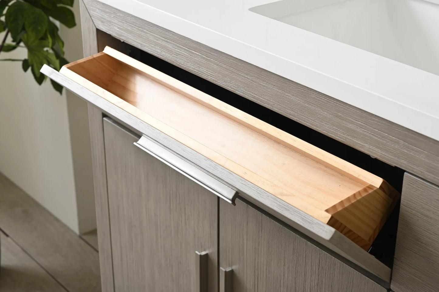 Springs 42" Inch Heritage Grey Single Sink Vanity with Quartz Top