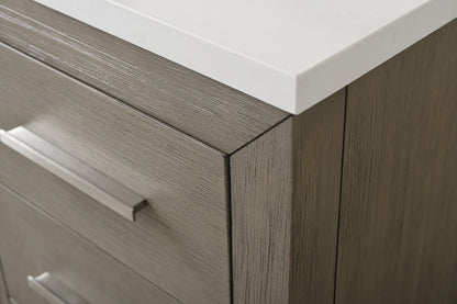 Springs 42" Inch Heritage Grey Single Sink Vanity with Quartz Top