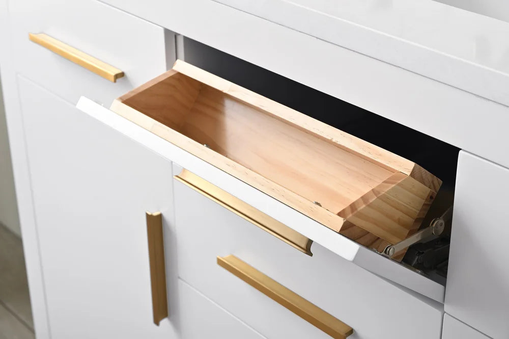 Springs 48" Inch White Single Sink Vanity with Quartz Top