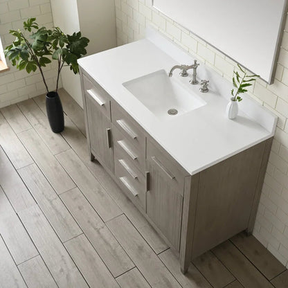 Springs 48" Inch Heritage Grey Single Sink Vanity with Quartz Top