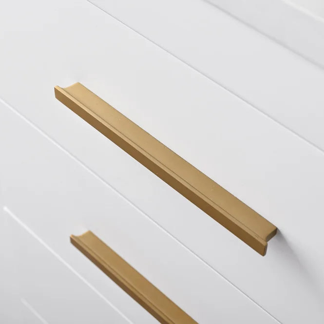 Springs 60" Inch White Double Sink Vanity with Quartz Top