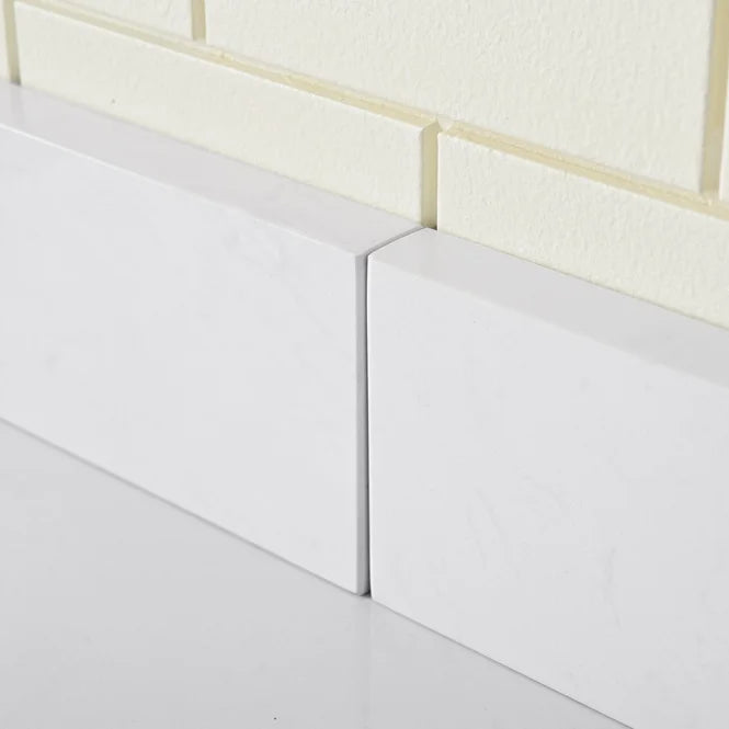 Springs 60" Inch White Double Sink Vanity with Quartz Top