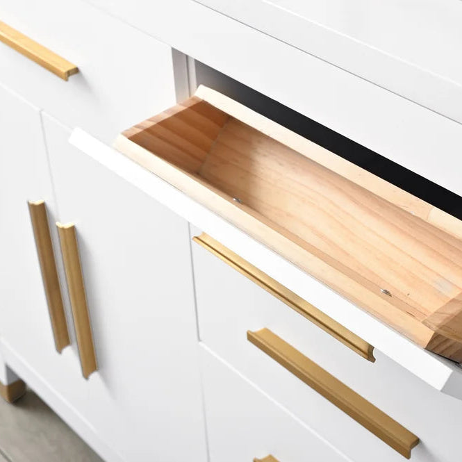 Springs 60" Inch White Single Sink Vanity with Quartz Top