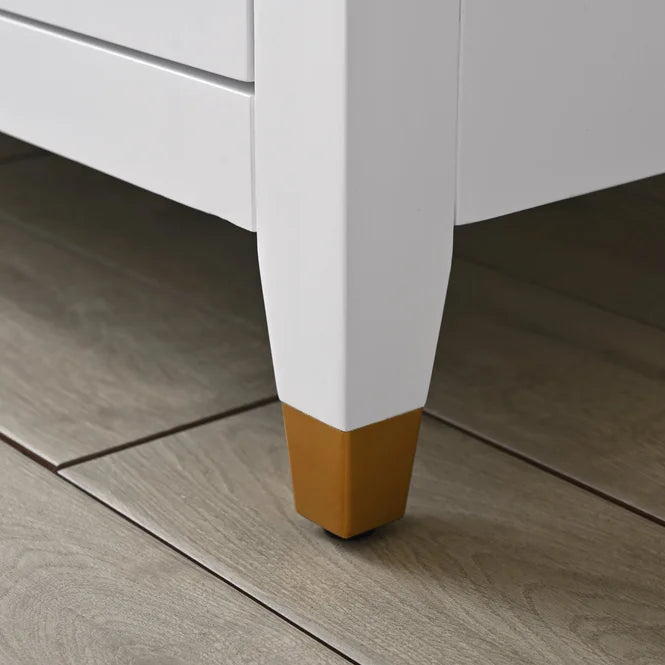 Springs 60" Inch White Single Sink Vanity with Quartz Top