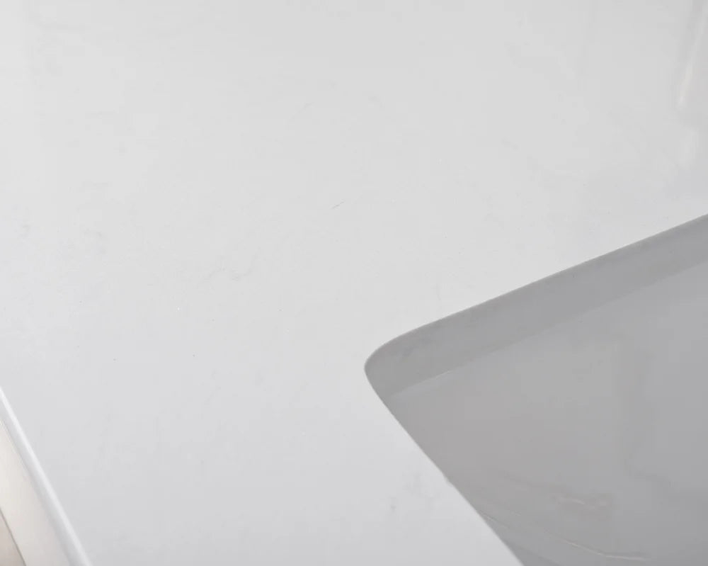 Springs 72" Inch White Double Sink Vanity with Quartz Top